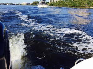 Wake Behind the Boat